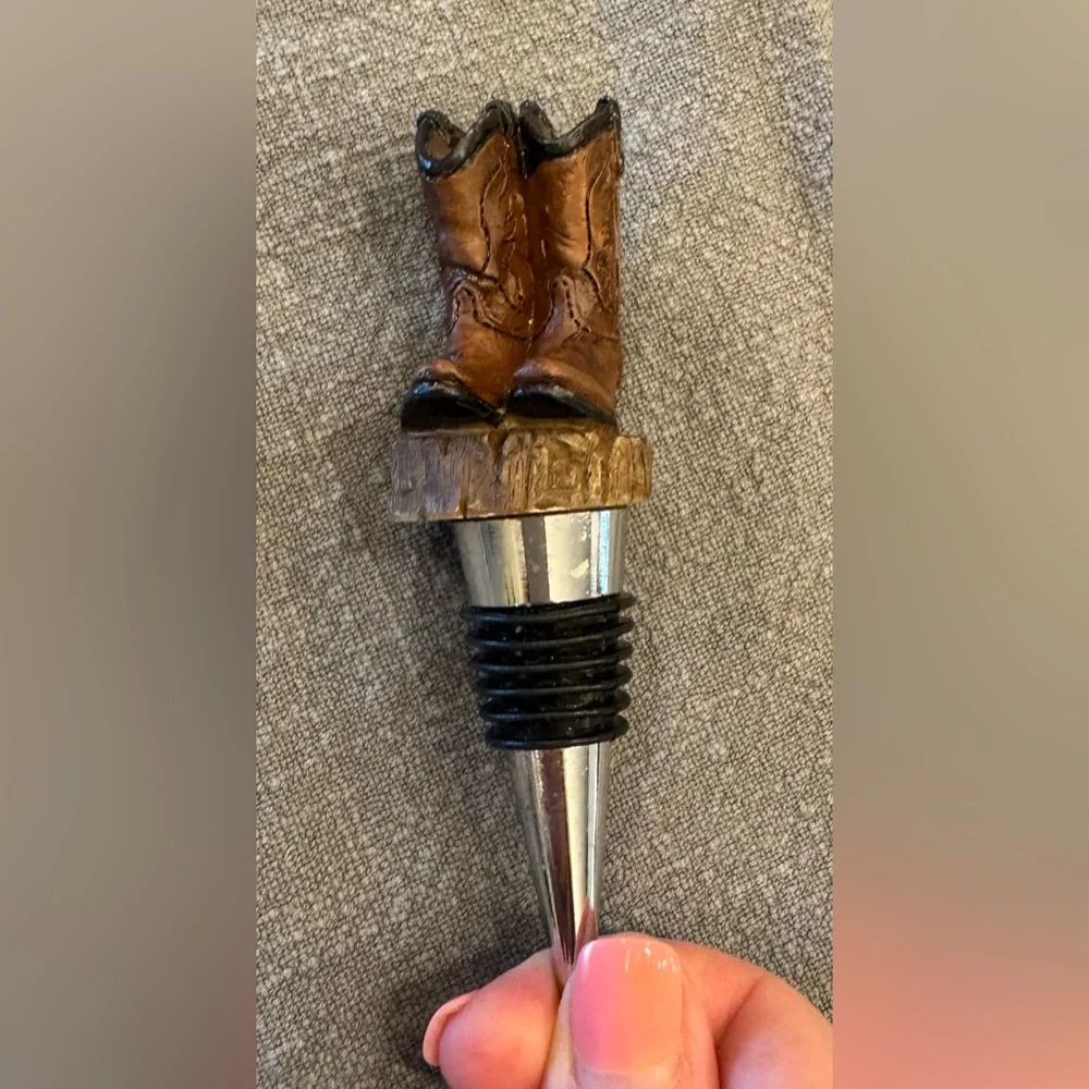 Cowboy Boot Wine Stopper - Picture 3 of 5